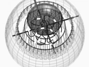 pendant contemporary chandelier 3D Model