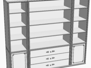 display  storage cabinet 3D 모델