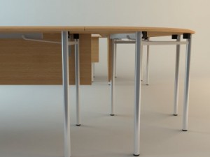 long conference table Modelo 3D