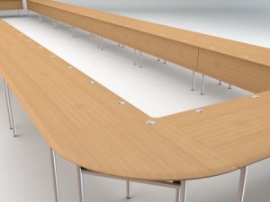 long conference table Modelo 3D