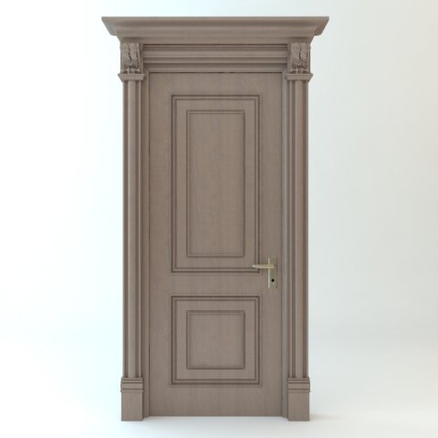 wooden door 3D 모델 .c4d .max .obj .3ds .fbx .stl .blend 