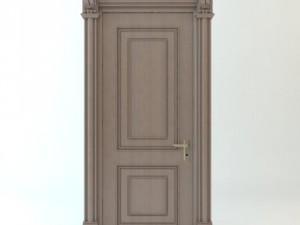 wooden door Model 3D