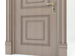 wooden door 3D 모델