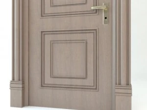 drewniane drzwi Model 3D
