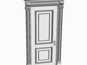 wooden door 3D 모델