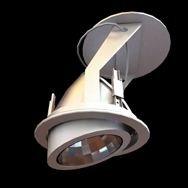 medical or industrial ceiling light 3D Model .c4d .max .obj .3ds .fbx .stl .blend 
