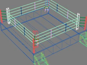 ring de boxe Modèle 3D