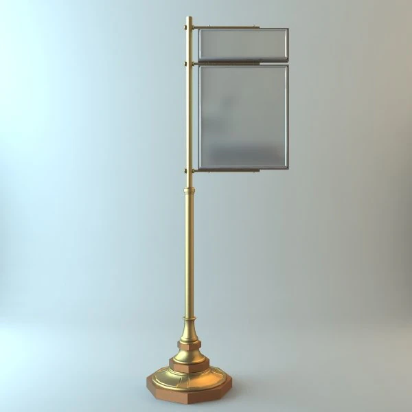 standing sign board 3D Model .c4d .max .obj .3ds .fbx .stl .blend 