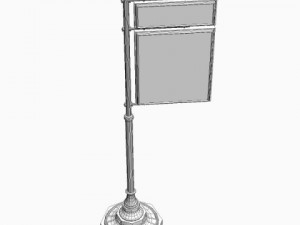 standing sign board 3D-Modell