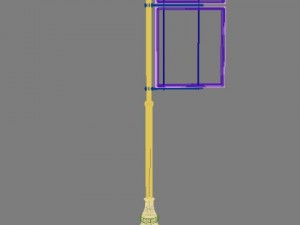 standing sign board 3D-Modell