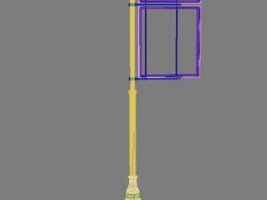 standing sign board 3D Model