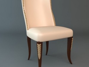 elegant side chair Model 3D