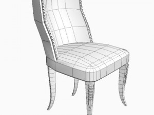 elegant side chair 3D Модель