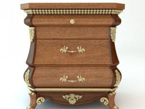 nightstand chest of drawers Modello 3D