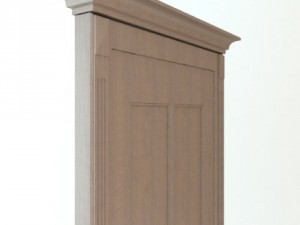 wooden door and casing Model 3D