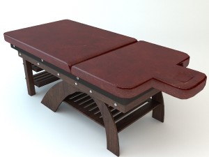 leather massage table 3D मॉडल