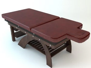 leren massagetafel 3D Model