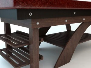 кожаный массажный стол 3D Модель