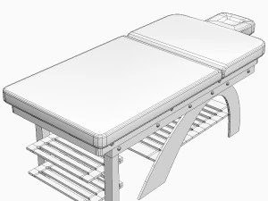 кожаный массажный стол 3D Модель