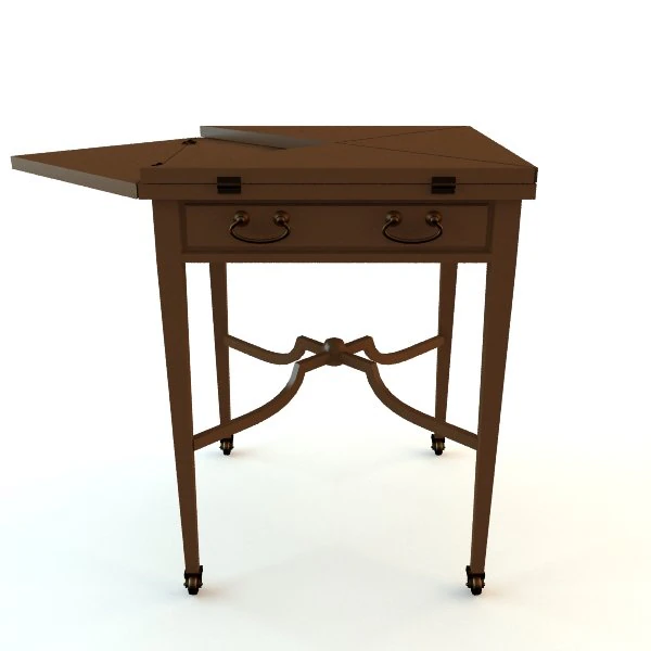 low poly folding table 3D Model .c4d .max .obj .3ds .fbx .stl .blend 