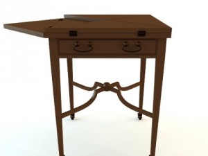 low poly folding table 3D Model