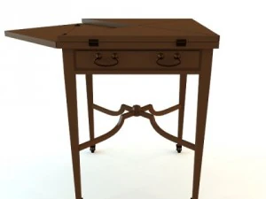 низкополигональный складной стол 3D Модель