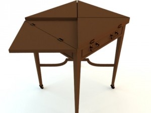 low poly folding table Modelo 3D