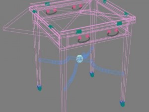 low poly folding table Modelo 3D