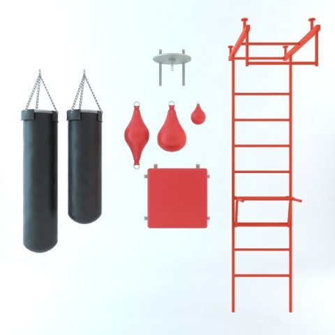 boxing equipment set 3D मॉडल .c4d .max .obj .3ds .fbx .stl .blend 
