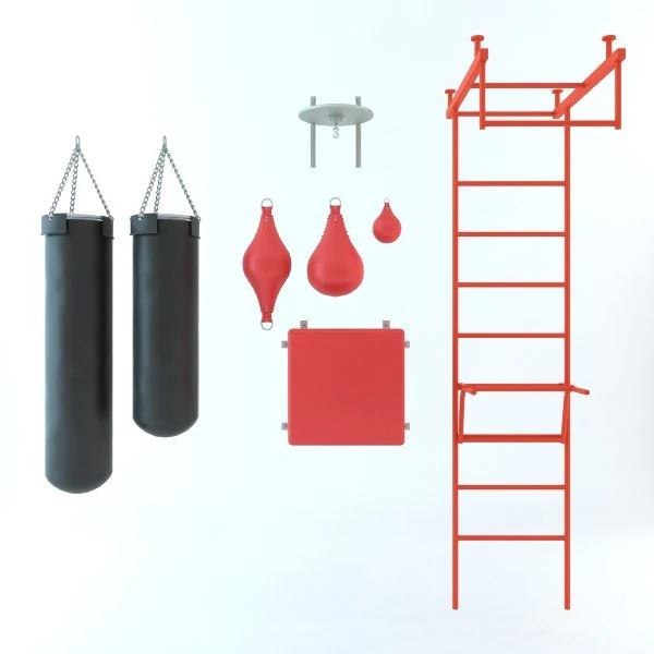 boxing equipment set 3D Model .c4d .max .obj .3ds .fbx .stl .blend 