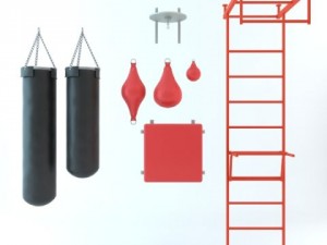boxing equipment set Model 3D