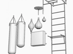 boxing equipment set 3D Model