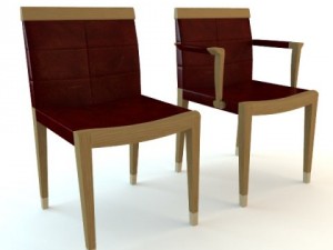 side chair  armchair 3D मॉडल