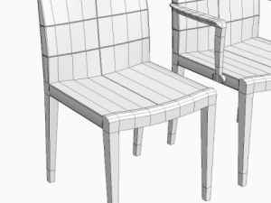 side chair  armchair 3D मॉडल