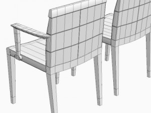 side chair  armchair 3D मॉडल