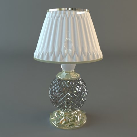 crystal base table lamp Model 3D .c4d .max .obj .3ds .fbx .stl .blend 