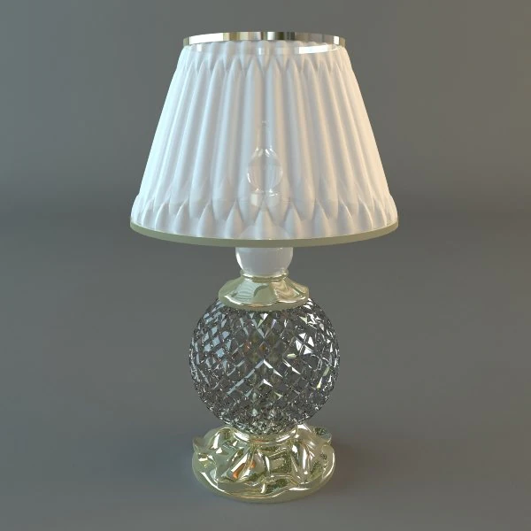 crystal base table lamp 3D Model .c4d .max .obj .3ds .fbx .stl .blend 