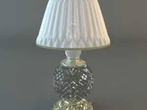 Tischlampe mit Kristallsockel 3D Modell