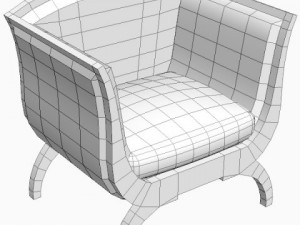 club armchair Model 3D