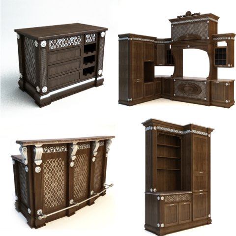 product collection kitchen cabinets 3D Model .c4d .max .obj .3ds .fbx .stl .blend 