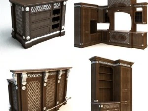 製品コレクションのキッチンキャビネット 3Dモデル