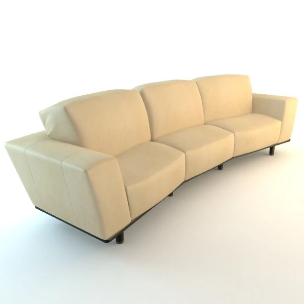 zakrzywiona wsp&oacute;łczesna sofa Model 3D .c4d .max .obj .3ds .fbx .stl .blend 