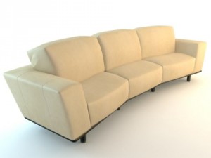 curved contemporary sofa Model 3D