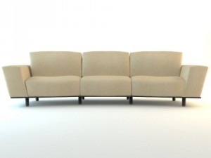 curved contemporary sofa 3D Модель