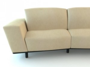 curved contemporary sofa 3D Модель