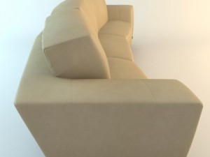 curved contemporary sofa 3D Модель