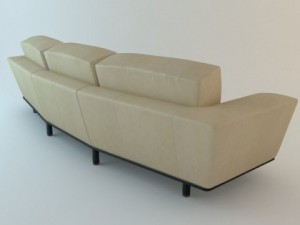 curved contemporary sofa 3D Модель