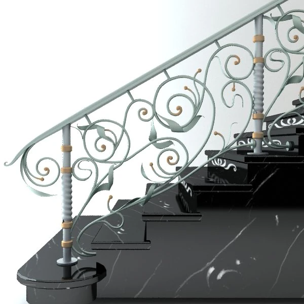 elegant stairs 3D Model .c4d .max .obj .3ds .fbx .stl .blend 