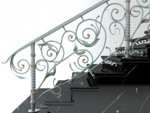 elegant stairs Model 3D