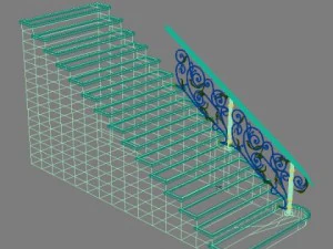 elegant stairs 3D Model